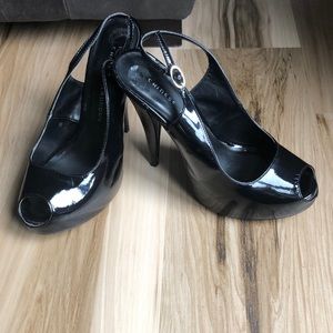 Chinese Laundry peep toe platform sling backs sz 8.5